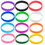GOGO 60 PCS Rubber Bracelets for Kids, Silicone Rubber Wrist Bands for Events, Party Favors - Red Yellow Green