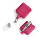 GOGO Square Retractable ID Name Badge Holder Reels With Spring Clip