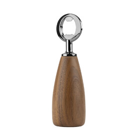 Apsire Walnut Wooden Bottle Opener, Stainless Steel Beverage Opener with Wood Handle, DIY Opener for Engraving Wedding Party