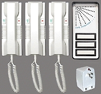 Alpha Communications 3-Handset Doorphone Kit-2 Wire