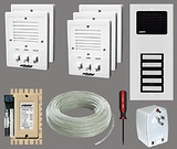 Alpha Communications 5- Unit Apt. Intercom Kit+Wire