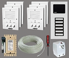 Alpha Communications 6- Unit Apt. Intercom Kit+Wire