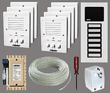 Alpha Communications 7- Unit Apt. Intercom Kit+Wire