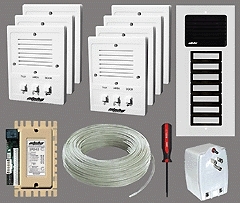 Alpha Communications 7- Unit Apt. Intercom Kit+Wire