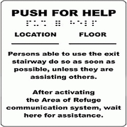 Alpha Communications RSN7049 Instruction+Location Wall Sign