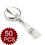 GOGO 50PCS Retractable Silver Color Chrome ID Name Badge Holder Reels