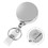 Officeship 10PCS Silver Metal Retractable Reel With Belt Clip, Loop Clasp & Key Ring for ID Badge