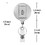 Officeship 10PCS Silver Metal Retractable Reel With Belt Clip, Loop Clasp & Key Ring for ID Badge