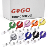 GOGO 100PCS Solid Color ID Card Badge Holder Reel For Nursing