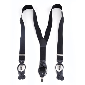 TopTie Men's Suspender With Convertible Clip, Button End and Strap