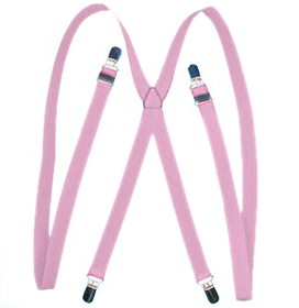 TopTie Pink Suspenders Unisex Skinny 3/4 inch Suspender