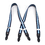 TopTie Kid's Boy Suspenders Blue Striped X-Back Button-End Elastic Suspender