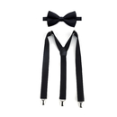 TopTie Men's Elastic Adjustable Y-Back Suspenders & Satin Pre-Tied Bow Tie Set