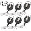 Wholesale Officeship 6PCS/Pack Carabiner Badge Holder Reels With Back Splint