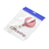 Officeship 100 PCS Translucent Red Badge Holder Reels With Back Splint