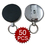 Officeship Plastic Smile Face Badge Reel With Lanyard And Badge Holder, Vertical, 50PCS/PACKED