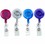 Officeship 4/Pack Translucent Retractable ID Card Reels, 30-Inch Extension, Assorted Colors
