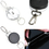 Wholesale GOGO 100PCS Silver Color Metal Retractable Reel With Belt Clip, Belt Loop Clasp & Key Ring