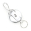 Officeship Silver Color Metal Retractable Reel With Belt Clip, Belt Loop Clasp & Key Ring 3PCS