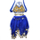 BellyLady Kid's Halloween Costume Belly Dance Halter Top & Skirt, Blue