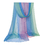 BellyLady Belly Dance Chiffon Veil Scarf For Belly Dancers, Blue/Green/Pink