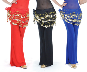 BellyLady Wholesale Lots Of 3 Gold Coins Belly Dance Hip Scarves