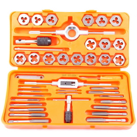 ABS Import Tools 41 PIECE #4-1/2" TAP &amp; DIE SET WITH HEXAGON SHAPED DIES (1011-0004)