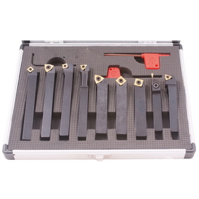 ABS Import Tools PRO-SERIES 9 PIECE 3/8" INDEXABLE CUT OFF & TURNING TOOL SET (2002-0212)