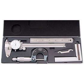 ABS Import Tools 4 PIECE MACHINIST'S / STUDENT'S KIT WITH 6" DIAL CALIPER (4902-0004)