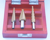 ABS Import Tools 3 PIECE 1/8-3/4 TiN COATED HIGH SPEED STEEL STEP DRILL SET (5000-0890)