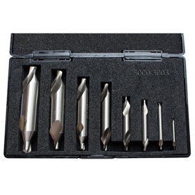 ABS Import Tools PRO-SERIES 8 PIECE HIGH SPEED STEEL NO.1-NO.8 CENTER DRILL SET (5000-3003)