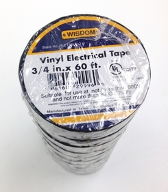ABS Import Tools 10 PIECE PACK OF 3/4" X 60 FT ELECTRICAL PVC TAPE (8070-0015)