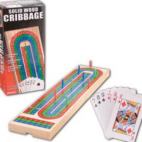PRESSMAN TOY 1244335 Wood Cribbage With Cards