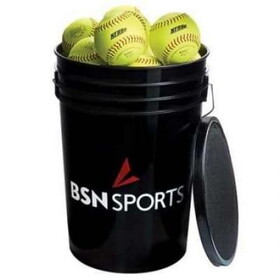 BSN Sports 1378433 Bucket w/2 dz Practice 12" Softballs
