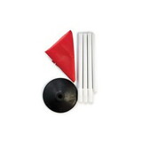 Corner Flags W/Weighted Rubber Base 4/St