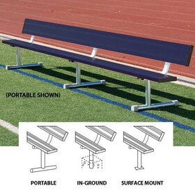 BSN Sports 15' Permanent Bench w/back (colored)