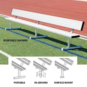 BSN Sports Players Benches with Back, 7 &#189;', In Ground