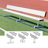 SSG / BSN Players Benches with Back, 27', In Ground