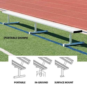 BSN Sports Players Benches without Back, 7 1/2', In Ground