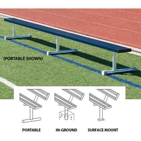Alumagoal 7.5' Surface Mt Bench w/o back (colored)