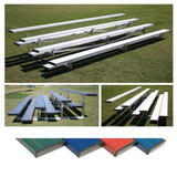 BSN Sports 4 Row 7.5' Low Rise Bleacher - Colored