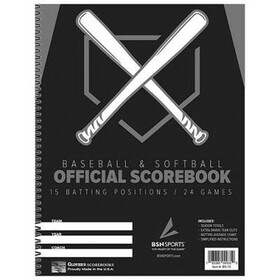 Glovers MSBASBOK Baseball Scorebook - (24 Games)