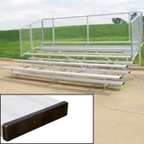 BSN Sports Standard Bleachers with Chain link Fencing, 21', 5 Row