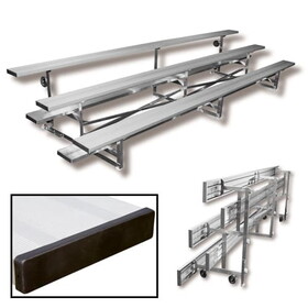 BSN Sports TR0415 4 Row 15' Tip-N-Roll Bleacher (seats 40)