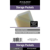 AT-A-GLANCE Storage Pockets, 6 Ring, Portable Size, 3 3/4