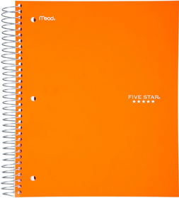 Five Star Wirebound Wide Ruled Notebook - 5 Subject (05206)