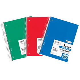 Mead Spiral Notebook 5 Subject (05680)