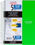 Five Star Wirebound College Ruled Notebook - 5 Subject (06184)