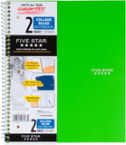 Five Star Wirebound College Ruled Notebook - 2 Subject (06188)