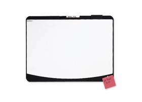 Quartet Designer Tack & Write Cubicle Whiteboard, 23 1/2" x 17 1/2", Black Frame, 06355BK